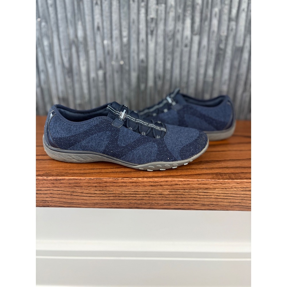 Skechers Microburst 2.0 Be Nice Navy  Slip On Bungee Sneakers 23855 Womens 10